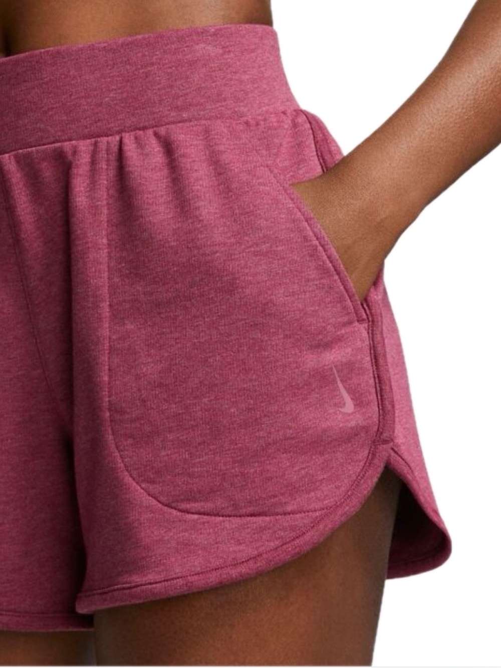 Nike Women’s Plum Athletic Shorts with Curved Hem